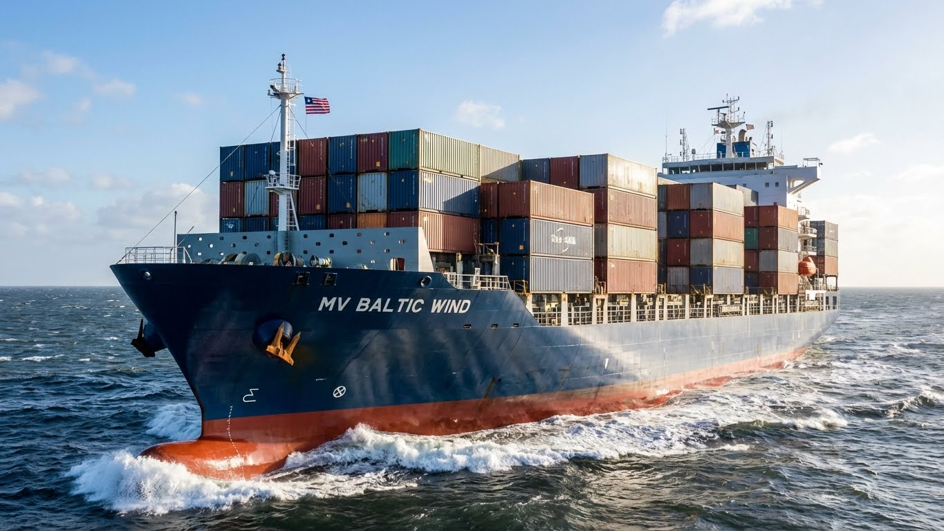 MV Baltic Wind - Container Ship 4,500 TEU under Liberia flag